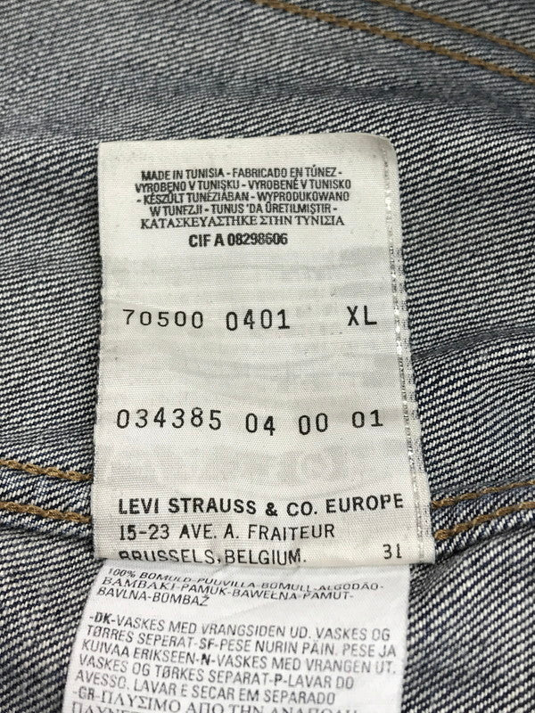 【中古品】【メンズ】 Levi's リーバイス EURO LEVI'S ユーロリーバイス denim trucker jacket デニムトラッカージャケット 70500 刻印T36  トップス アウター 146-250306-ss-08-tag サイズ：XL カラー：インディゴ 万代Net店