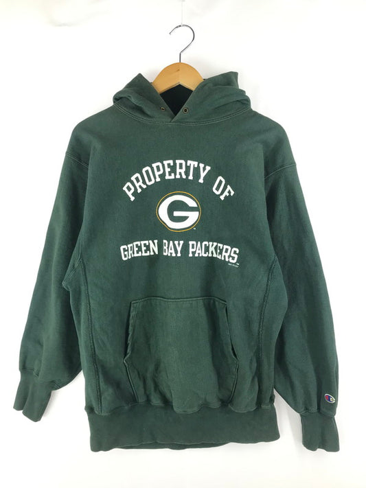 【中古品】【メンズ】 Champion チャンピオン 90’s REVERSE WEAVE PARKA GREEN BAY PACKERS 90年代 リバースウィーブパーカー グリーンベイ・パッカーズ 刺繍タグ 146-250226-hi-15-tag サイズ：XL カラー：グリーン 万代Net店