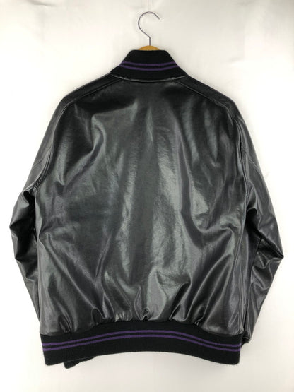 【中古品】【メンズ】 Needles ニードルス AWARD JACKET-FAUX LEATHER HM078 アワードジャケット パピヨンワッペン スタジャン アウター 140-250222-hi-06-tag サイズ：L カラー：ブラック 万代Net店