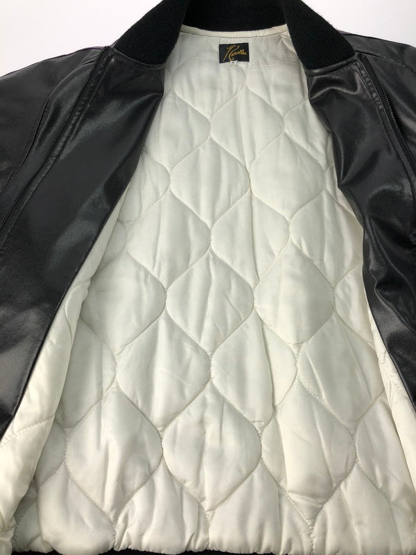 【中古品】【メンズ】 Needles ニードルス AWARD JACKET-FAUX LEATHER HM078 アワードジャケット パピヨンワッペン スタジャン アウター 140-250222-hi-06-tag サイズ：L カラー：ブラック 万代Net店