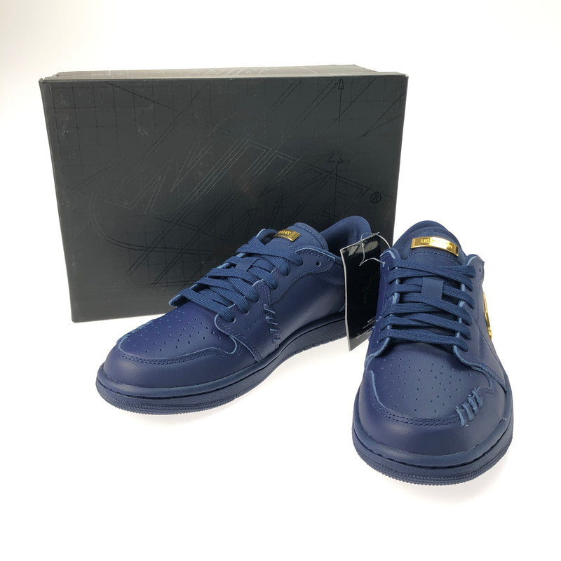 【中古美品】【レディース】 NIKE ナイキ WMNS AIR JORDAN 1 LOW METHOD OF MAKE FN5032-400 ウィメンズ エアジョーダン 1 ロー メゾット オブ メイク スニーカー 靴 160-250221-na-03-tag サイズ：25.5cm US 8.5 カラー：MIDNIGHT NAVY/METALLIC GOLD 万代Net店