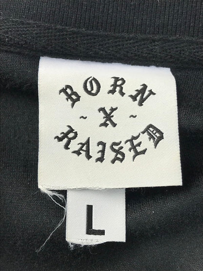 【中古品】【メンズ】  BORN X RAISED ボーン アンド レイズド VELOUR SHIRT 38101 ベロアシャツ 長袖シャツ 142-250304-hi-04-tag サイズ：L カラー：ブラック 万代Net店