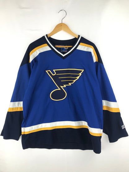【中古品】【メンズ】 USED 90’s CCM ST LOUIS BLUE NHL AUTHENTIC SEWN HOCKEY JERSEY セントルイスブルース ホッケージャージ カナダ製 146-250226-hi-19-tag サイズ：L カラー：マルチカラー 万代Net店