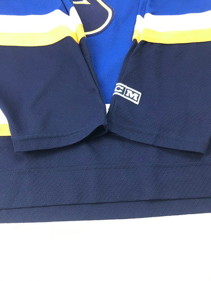 【中古品】【メンズ】 USED 90’s CCM ST LOUIS BLUE NHL AUTHENTIC SEWN HOCKEY JERSEY セントルイスブルース ホッケージャージ カナダ製 146-250226-hi-19-tag サイズ：L カラー：マルチカラー 万代Net店