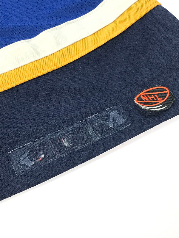 【中古品】【メンズ】 USED 90’s CCM ST LOUIS BLUE NHL AUTHENTIC SEWN HOCKEY JERSEY セントルイスブルース ホッケージャージ カナダ製 146-250226-hi-19-tag サイズ：L カラー：マルチカラー 万代Net店