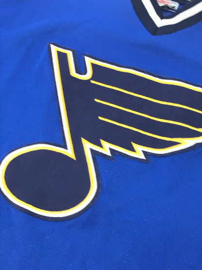 【中古品】【メンズ】 USED 90’s CCM ST LOUIS BLUE NHL AUTHENTIC SEWN HOCKEY JERSEY セントルイスブルース ホッケージャージ カナダ製 146-250226-hi-19-tag サイズ：L カラー：マルチカラー 万代Net店