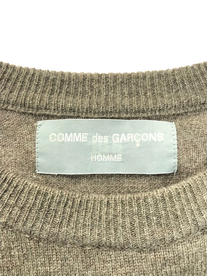 【現状渡し品】【メンズ】 COMME des GARCONS HOMME コムデギャルソンオム PULLOVER KNIT HN-040110 ウール混 プルオーバーニット セーター 140-250304-hi-01-tag サイズ：F カラー：ブラウン 万代Net店