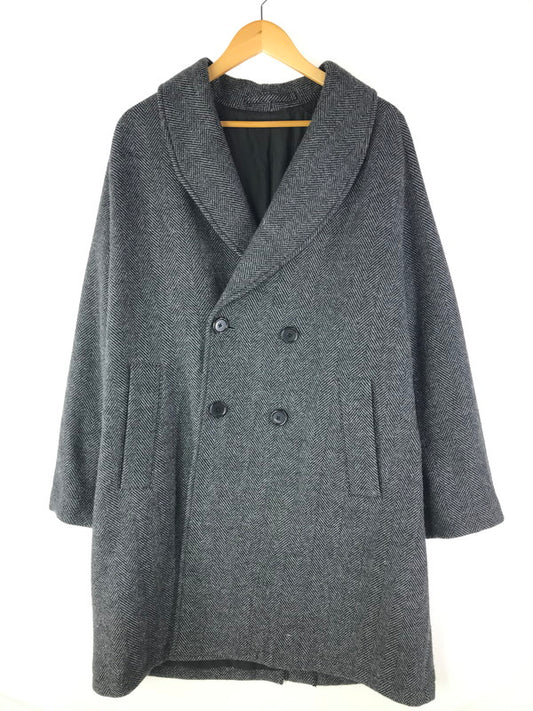 【中古品】【メンズ】 marka マーカ SHAWL COLLAR COAT HERRINGBONE M19C-05CO01C ショールカラーコート ヘリンボーン アウター 140-250226-hi-28-tag サイズ：2 カラー：ブラック/グレー 万代Net店