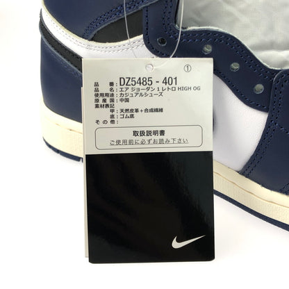 【中古美品】【メンズ】 NIKE ナイキ AIR JORDAN 1 RETRO HIGH OG DZ5485-401 エアジョーダン 1 レトロ ハイ オリジナル スニーカー 靴 160-250221-na-07-tag サイズ：25.5cm US 7.5 カラー：MIDNIGHT NAVY/BLACK-WHITE-SAIL 万代Net店