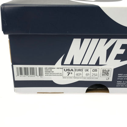 【中古美品】【メンズ】 NIKE ナイキ AIR JORDAN 1 RETRO HIGH OG DZ5485-401 エアジョーダン 1 レトロ ハイ オリジナル スニーカー 靴 160-250221-na-07-tag サイズ：25.5cm US 7.5 カラー：MIDNIGHT NAVY/BLACK-WHITE-SAIL 万代Net店