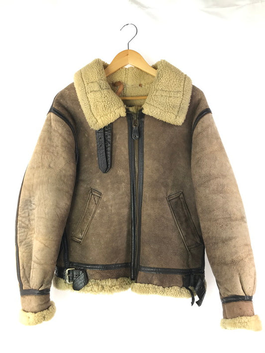 【ジャンク品】【メンズ】 AVIREX アヴィレックス TYPE B-3 FLIGHT JACKET 33H5595 B-3 フライトジャケット シープスキン ムートンジャケット アウター 145-250226-hi-30-tag サイズ：36 カラー：ブラウン 万代Net店