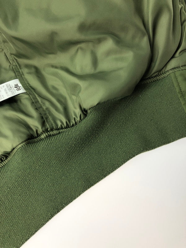 【中古品】【メンズ】  ALPHA INDUSTRIES アルファインダストリーズ MILITARY NYLON JACKET TA0145-203 ミリタリーナイロンジャケット アウター 145-250221-ki-16-tag サイズ：M カラー：カーキ 万代Net店