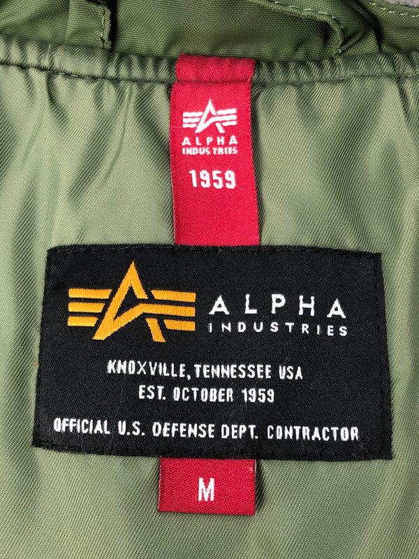 【中古品】【メンズ】  ALPHA INDUSTRIES アルファインダストリーズ MILITARY NYLON JACKET TA0145-203 ミリタリーナイロンジャケット アウター 145-250221-ki-16-tag サイズ：M カラー：カーキ 万代Net店