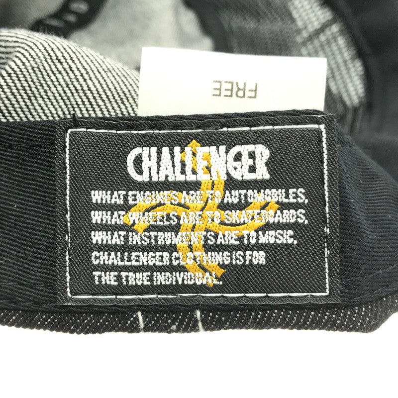 【中古美品】【メンズ】 CHALLENGER チャレンジャー 24SS DENIM LOGO CAP CLG-AC 024-020 デニム ロゴキャップ 帽子 185-250225-yk-04-tag サイズ：F カラー：インディゴ 万代Net店