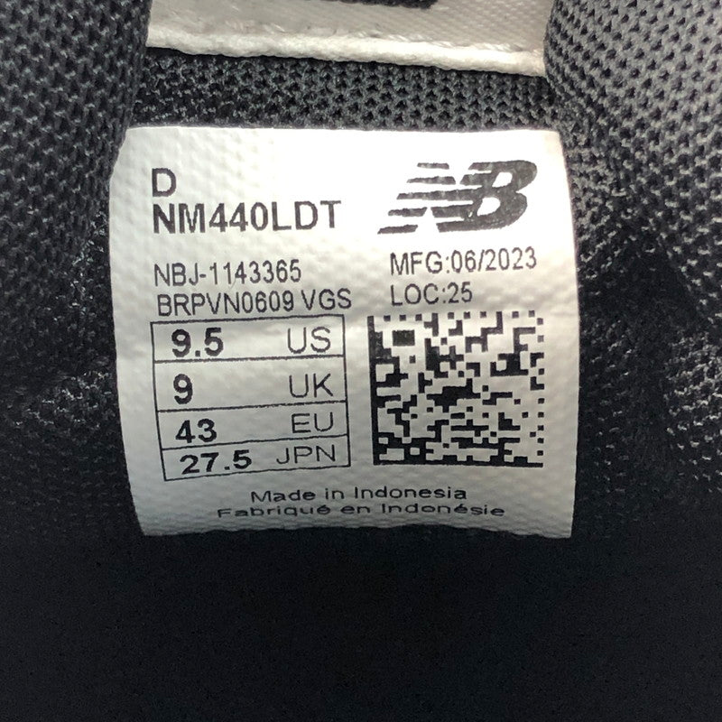 【中古品】【メンズ】 NEW BALANCE ニューバランス NUMERIC 440 NM440LDT ヌメリック 440 ローカット スニーカー 靴 162-250225-yk-24-tag サイズ：27.5cm/US9.5 カラー：ブラック 万代Net店