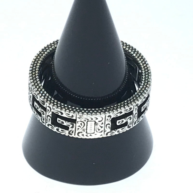 【中古美品】【メンズ】 GUCCI グッチ SQUARE G WIDE RING 576993 スクエアG ワイドリング 指輪 アクセサリー 182-250225-yk-06-tag サイズ：約20号 カラー：シルバー 万代Net店