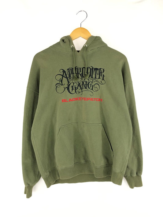 【中古品】【メンズ】 BLACK EYE PATCH ブラックアイパッチ × APHRODITE GANG アフロディーテギャング コラボ AGH HOODIE パーカー 142-250222-hi-13-tag サイズ：L カラー：カーキ 万代Net店