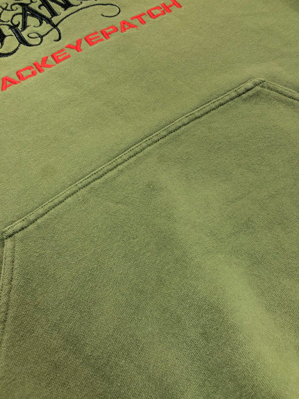 【中古品】【メンズ】 BLACK EYE PATCH ブラックアイパッチ × APHRODITE GANG アフロディーテギャング コラボ AGH HOODIE パーカー 142-250222-hi-13-tag サイズ：L カラー：カーキ 万代Net店