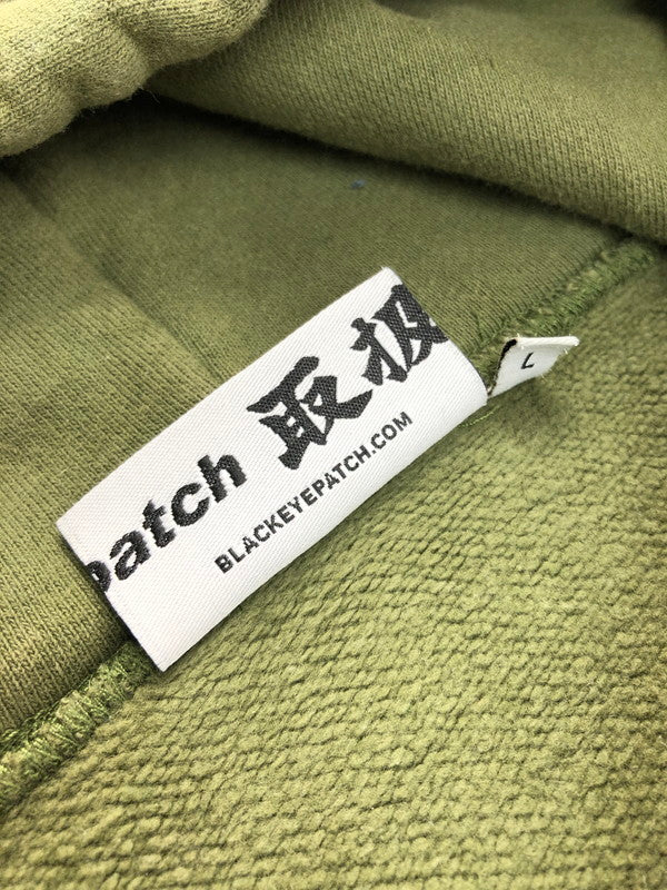 【中古品】【メンズ】 BLACK EYE PATCH ブラックアイパッチ × APHRODITE GANG アフロディーテギャング コラボ AGH HOODIE パーカー 142-250222-hi-13-tag サイズ：L カラー：カーキ 万代Net店