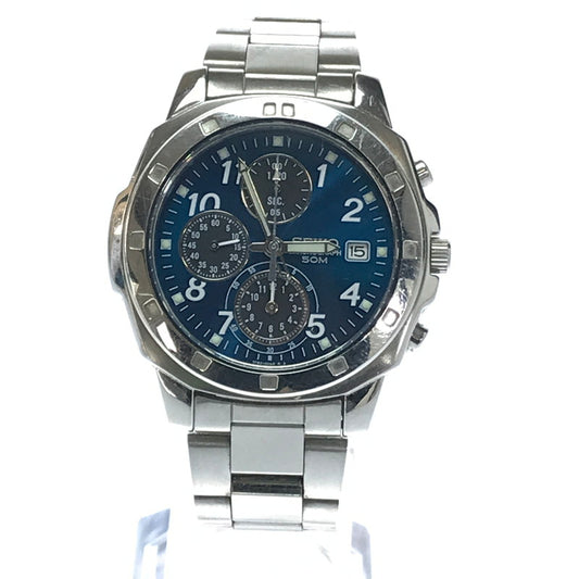 【中古品】【メンズ】 SEIKO セイコー CHRONOGRAPH  7T92-0CA0 クロノグラフ クォーツ 腕時計 197-250225-yk-09-tag カラー：シルバー 万代Net店