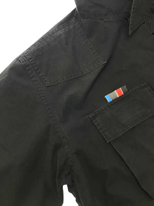 【中古品】【メンズ】 NEIGHBORHOOD ネイバーフッド 90’s S/S MILITARY SHIRT 90年代 初期タグ ショートスリーブミリタリーシャツ 半袖シャツ 142-250226-hi-02-tag サイズ：L カラー：ブラック 万代Net店