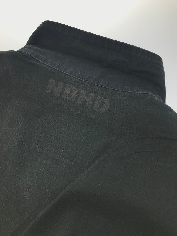 【中古品】【メンズ】 NEIGHBORHOOD ネイバーフッド 90’s S/S MILITARY SHIRT 90年代 初期タグ ショートスリーブミリタリーシャツ 半袖シャツ 142-250226-hi-02-tag サイズ：L カラー：ブラック 万代Net店