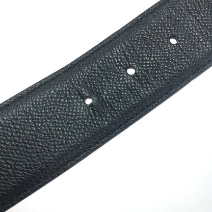 【中古品】【メンズ】 BVLGARI ブルガリ ROUND LOGO BUCKLE LEATHER BELT 38955 ラウンド ロゴバックル レザー ベルト 服飾雑貨 アクセサリー 183-250225-yk-18-tag サイズ：110/44 カラー：ブラック 万代Net店