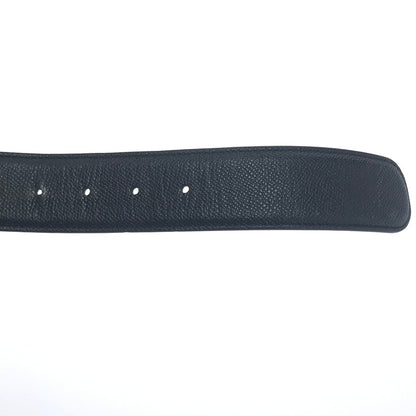 【中古品】【メンズ】 BVLGARI ブルガリ ROUND LOGO BUCKLE LEATHER BELT 38955 ラウンド ロゴバックル レザー ベルト 服飾雑貨 アクセサリー 183-250225-yk-18-tag サイズ：110/44 カラー：ブラック 万代Net店