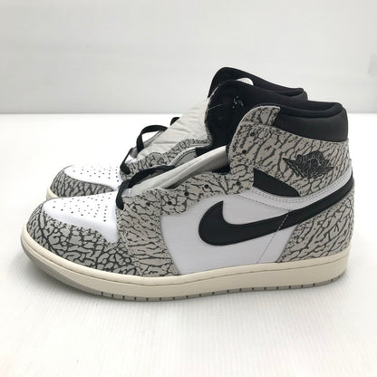 【中古美品】【メンズ】 NIKE ナイキ AIR JORDAN 1 RETRO HIGH OG DZ5485-052 エア ジョーダン 1 レトロ ハイ オリジナル スニーカー 靴 160-250307-yk-22-tag サイズ：28.5cm/US10.5 カラー："WHITE CEMENT/SAFARI"TECH GREY/MUSLIN-BLACK-WHITE 万代Net店