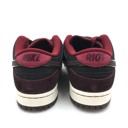 【中古美品】【レディース】 NIKE ナイキ SB エスビー ×RIOT SKATESHOP ライオット スケートショップ 別注 コラボ DUNK LOW PRO QS FZ1289-200 ダンクロー プロ QS スニーカー 靴 160-250307-yk-30-tag サイズ：23.5cm/US5 カラー：MAHOGANY AND TEAM RED 万代Net店