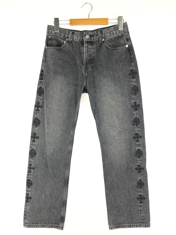 【中古品】【メンズ】  SUPPLIER サプライヤー BONE EMBROIDERY WASHED DENIM PANTS ボーン エンブロイダリー ウオッシュド デニムパンツ ジーンズ ボトムス 153-250228-ki-13-tag サイズ：M カラー：ブラック 万代Net店