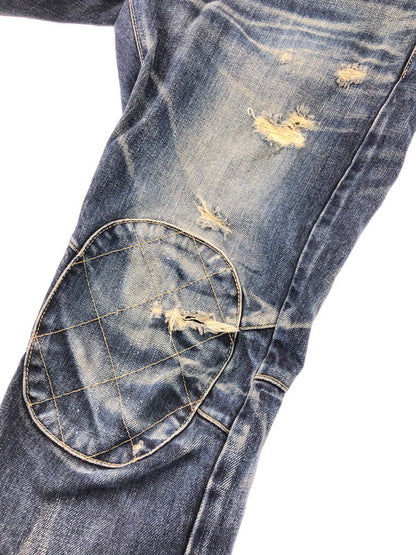 【中古品】【メンズ】 glamb グラム PATCH DENIM PANTS パッチデニムパンツ ジーンズ ボトムス 153-250228-ki-10-tag サイズ：3 カラー：インディゴ 万代Net店