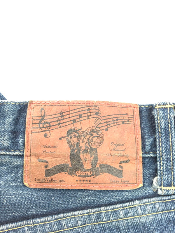 【中古品】【メンズ】 glamb グラム PATCH DENIM PANTS パッチデニムパンツ ジーンズ ボトムス 153-250228-ki-10-tag サイズ：3 カラー：インディゴ 万代Net店