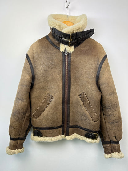 【中古品】【メンズ】 AVIREX アヴィレックス TYPE B-3 FLIGHT JACKET AC-17755 USA製 タイプ B-3 フライトジャケット アウター レザージャケット 145-260710-kk-08-hon サイズ：34 カラー：ブラウン 万代Net店