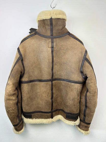 【中古品】【メンズ】 AVIREX アヴィレックス TYPE B-3 FLIGHT JACKET AC-17755 USA製 タイプ B-3 フライトジャケット アウター レザージャケット 145-260710-kk-08-hon サイズ：34 カラー：ブラウン 万代Net店