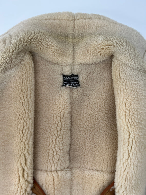 【中古品】【メンズ】 AVIREX アヴィレックス TYPE B-3 FLIGHT JACKET AC-17755 USA製 タイプ B-3 フライトジャケット アウター レザージャケット 145-260710-kk-08-hon サイズ：34 カラー：ブラウン 万代Net店