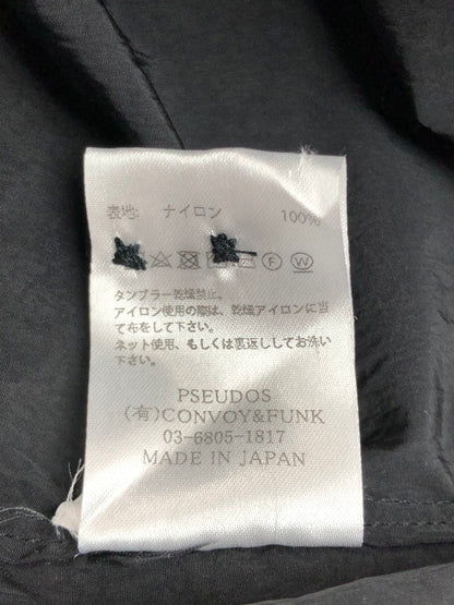 【中古品】【メンズ】 PSEUDOS シュードス NYLON SHIRTS 221PSE005 ナイロンシャツ 長袖シャツ トップス 147-250227-ki-10-tag サイズ：2 カラー：ブラック 万代Net店