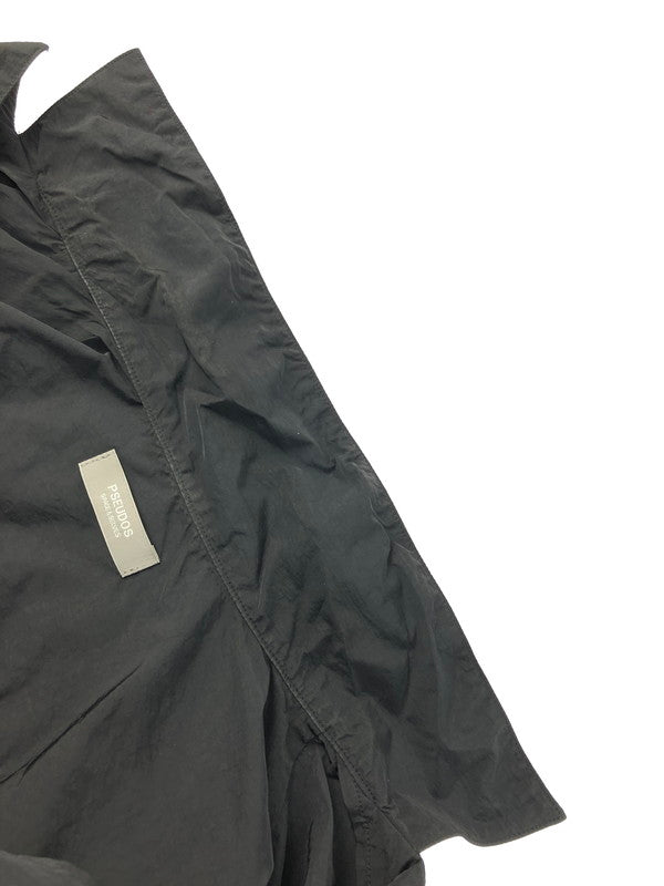 【中古品】【メンズ】 PSEUDOS シュードス NYLON SHIRTS 221PSE005 ナイロンシャツ 長袖シャツ トップス 147-250227-ki-10-tag サイズ：2 カラー：ブラック 万代Net店