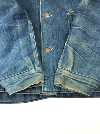 【中古品】【メンズ】  MONTGOMERY WARD モンゴメリーワード 60's-70's BLANKET LINER DENIM COVERALLS 60-70年代 ブランケットライナー デニムカバーオール デニムジャケット 茶タグ アウター 146-250228-hi-21-tag サイズ：48 カラー：インディゴ 万代Net店