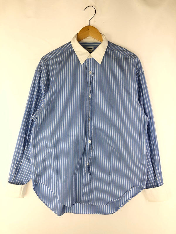 【中古品】【メンズ】 H BEAUTY＆YOUTH UNITED ARROWS エイチ ビューティアンドユースユナイテッドアローズ STRIPE L/S SHIRTS 1211-250-7489 ストライプ ロングスリーブシャツ 長袖シャツ トップス 147-250227-ki-09-tag サイズ：M カラー：ブルー 万代Net店