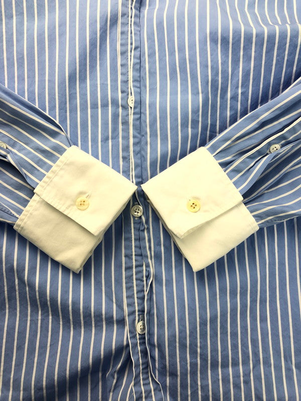 【中古品】【メンズ】 H BEAUTY＆YOUTH UNITED ARROWS エイチ ビューティアンドユースユナイテッドアローズ STRIPE L/S SHIRTS 1211-250-7489 ストライプ ロングスリーブシャツ 長袖シャツ トップス 147-250227-ki-09-tag サイズ：M カラー：ブルー 万代Net店