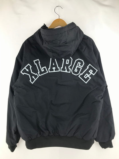 【中古品】【メンズ】 XLARGE エクストララージ NYLON PUFFER JACKET 101243021011 ナイロン パファージャケット ロゴ 中綿ジャケット アウター 142-250228-hi-25-tag サイズ：L カラー：ブラック 万代Net店