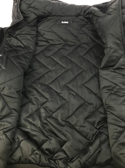 【中古品】【メンズ】 XLARGE エクストララージ NYLON PUFFER JACKET 101243021011 ナイロン パファージャケット ロゴ 中綿ジャケット アウター 142-250228-hi-25-tag サイズ：L カラー：ブラック 万代Net店