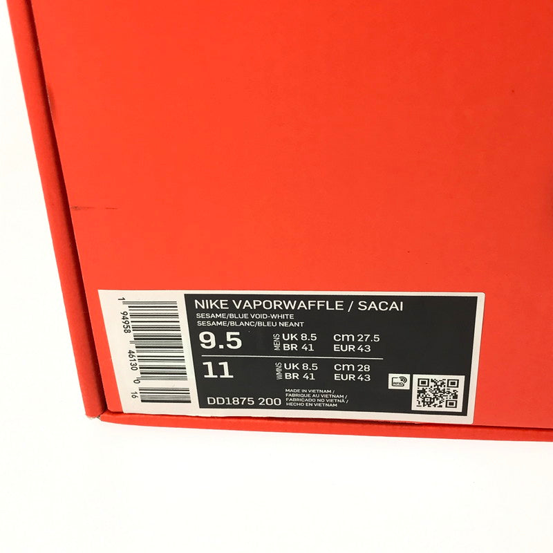 【中古品】【メンズ】 NIKE ナイキ × SACAI サカイ コラボ VAPORWAFFLE DD1875-200 ヴェイパーワッフル スニーカー 靴 160-250410-hi-17-tag サイズ：27.5cm US 9.5 カラー：SESAME/BLUE VOID-WHITE 万代Net店