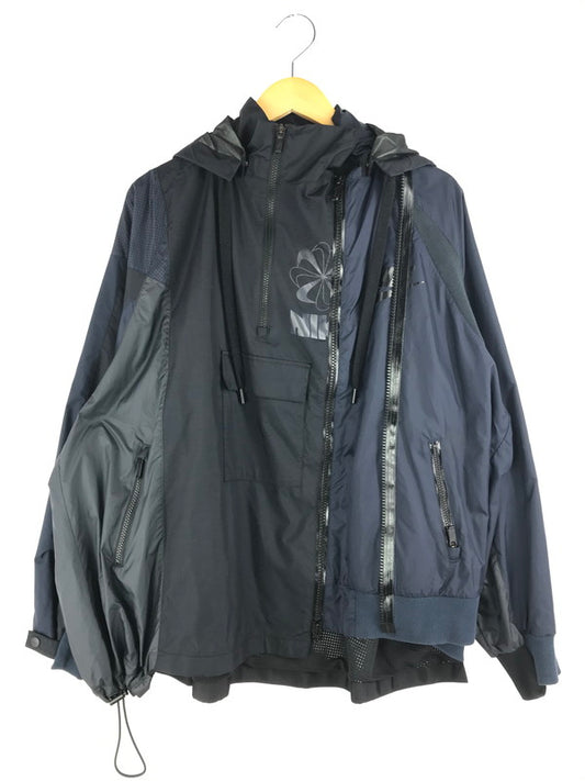 【中古品】【メンズ】 NIKE ナイキ × SACAI サカイ コラボ W-ZIP JACKET CD6297-010 Wジップジャケット ナイロンジャケット ライトアウター 140-250228-hi-14-tag サイズ：L カラー：ブラック/ネイビー 万代Net店