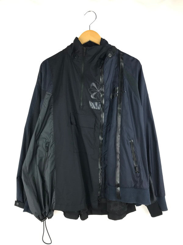 【中古品】【メンズ】 NIKE ナイキ × SACAI サカイ コラボ W-ZIP JACKET CD6297-010 Wジップジャケット ナイロンジャケット ライトアウター 140-250228-hi-14-tag サイズ：L カラー：ブラック/ネイビー 万代Net店