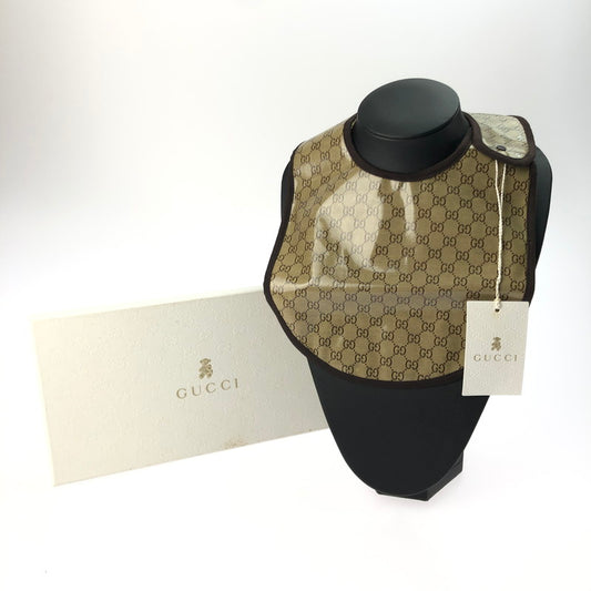 【中古美品】【キッズ】 GUCCI グッチ MONOGRAM BIB VALIANT モノグラム ビブ ヴァリアント よだれかけ スタイ ベビー用品 183-250307-yk-16-tag カラー：ベージュ 万代Net店