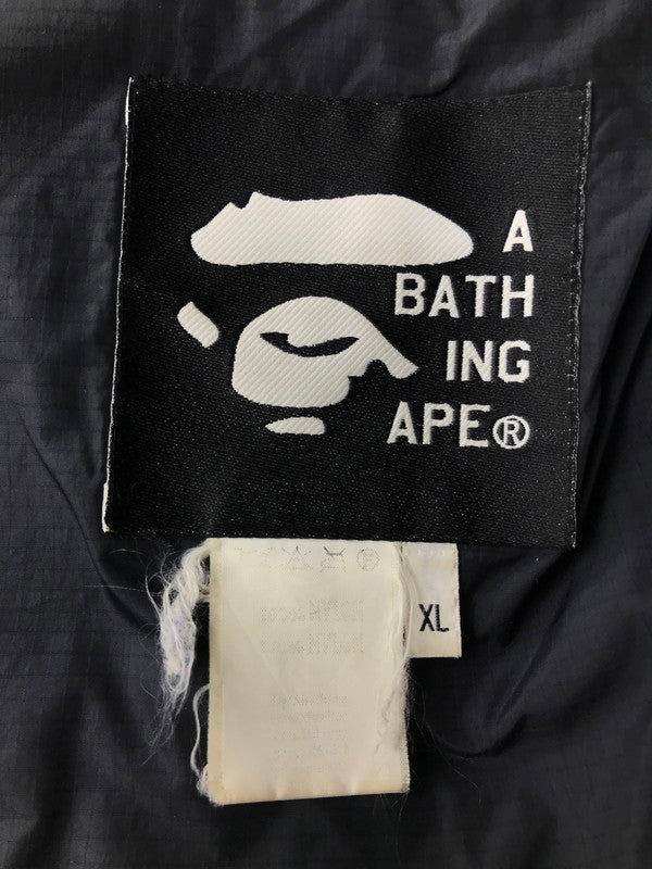 【中古品】【メンズ】 A BATHING APE アベイシングエイプ DOMN JACKET ダウンジャケット 初期タグ アウター 142-250228-hi-08-tag サイズ：XL カラー：ブラック 万代Net店