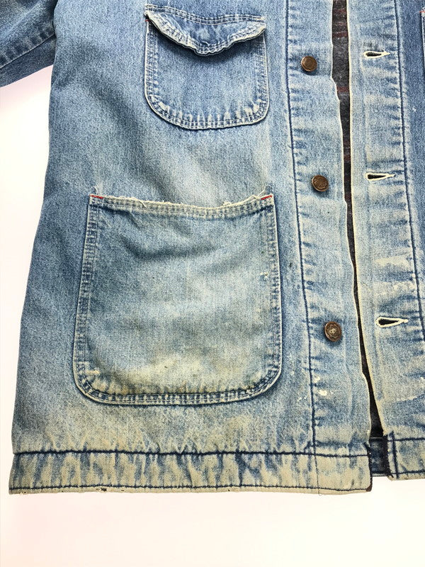 【現状渡し品】【メンズ】 Wrangler ラングラー BIG BEN ビッグベン 70's-80's DENIM COVERALLS SC998LC 70-80年代 デニムカバーオール 裏地ブランケット アウター 145-250308-hi-04-tag サイズ：42 カラー：インディゴ 万代Net店