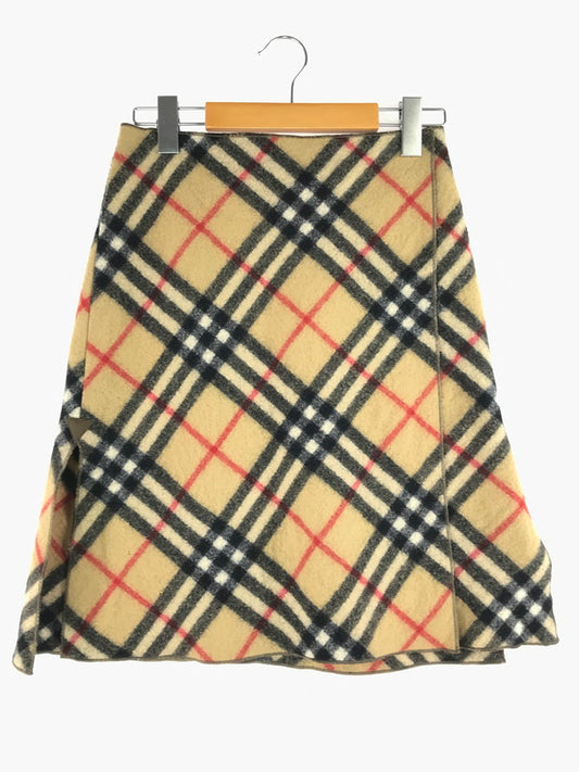 【中古品】【レディース】 BURBERRY BLUE LABEL バーバリーブルーレーベル WOOL CHECK SKIRT ウール ノヴァチェック スカート 171-250308-hi-09-tag サイズ：38 カラー：ベージュ系 万代Net店